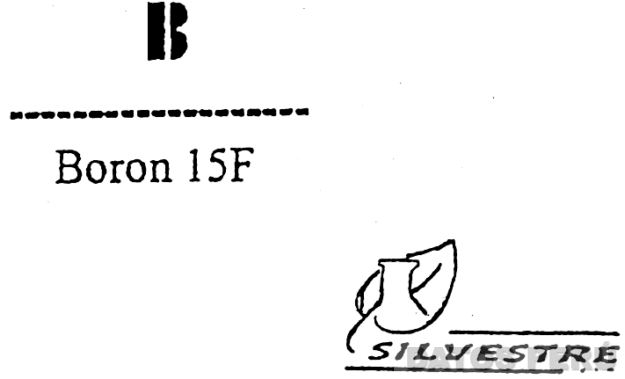 B BORON 15F SILVESTRE