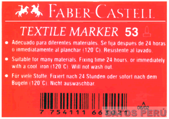 FABER-CASTELL TEXTILE MARKER 53