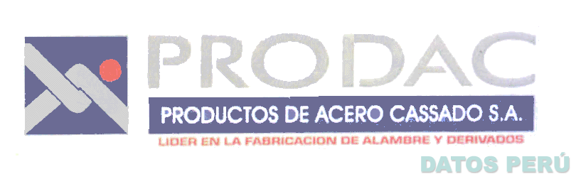 Marca PRODAC PRODUCTOS DE ACERO CASSADO S.A. LIDER EN LA FABRICACION DE  ALAMBRE Y DERIVADOS registrada en Perú