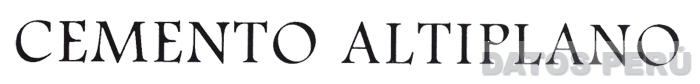 CEMENTO ALTIPLANO