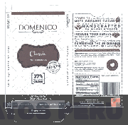 DOMENICO CLASSIC MILK CHOCOLATE PREMIUM PERÚ CACAO