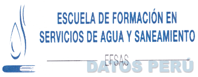 EFSAS ESCUELA DE FORMACIÓN EN SERVICIOS DE AGUA Y SANEAMIENTO