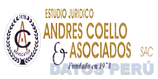 ESTUDIO JURIDICO ANDRES COELLO & ASOCIADOS S.A.C. FUNDADO EN 1978