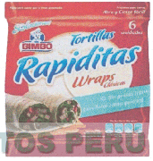 TORTILLAS RAPIDITAS WRAPS CLASICAS