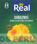 REAL DURAZNOS AMARILLOS EN MITADES EN ALMÍBAR GRECIA