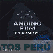 HANDCRAFTED ANDINO RUM EXCLUSIVE SMALL BATCH DESTILLED IN PERU ANDEAN RUM AGED IN AMERICAN OAK BARRELS