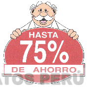 HASTA 75% DE AHORRO