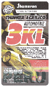 3KL JHOMERON LÍNEA AUTOMOTRIZ THINNER ACRÍLICO