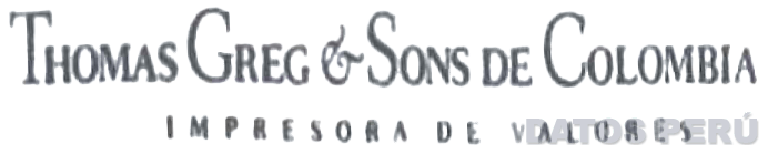 THOMAS GREG & SONS DE COLOMBIA IMPRESORA DE VALORES