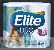 PAPEL HIGIÉNICO ELITE DÚO DOBLE HOJA MÁXIMA SUAVIDAD