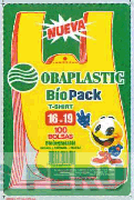 NUEVA OBAPLASTIC BÍO PACK T-SHIRT 16X19 100 BOLSAS