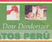 DEAR DEODORIZER EVITE LOS MALOS OLORES DE SUS MASCOTAS