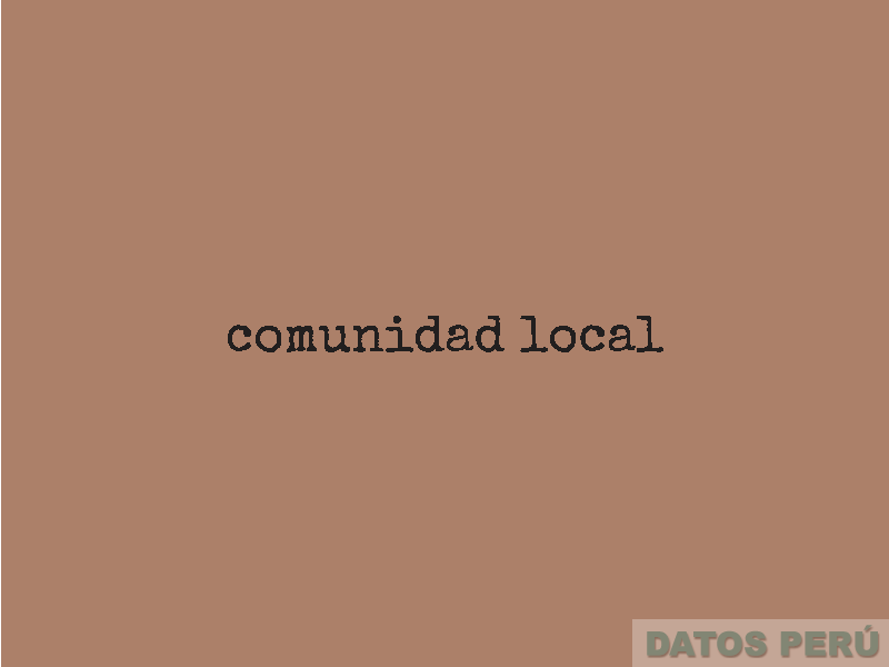 COMUNIDAD LOCAL